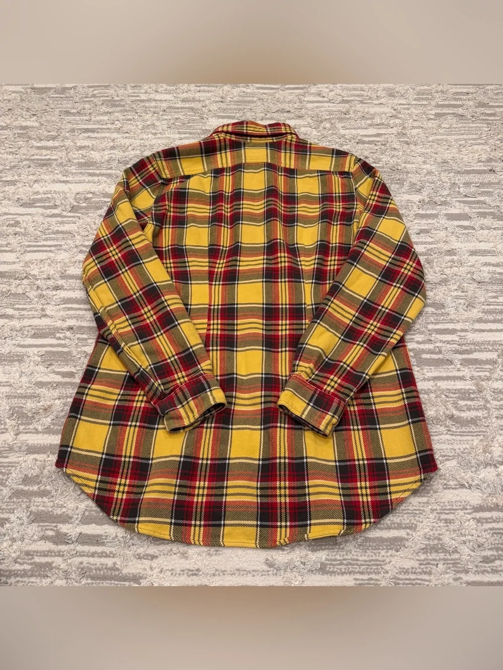 Rugby Flannels Polo Ralph Lauren Button Up Shirt Men's XL Plaid Long Sleeve Rare